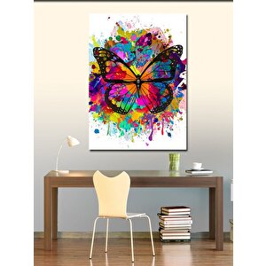 Kanvas Tablo Renkli Kelebek 100x140 cm