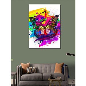 Kanvas Tablo Renkli Kelebek 70x100 cm