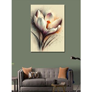 Kanvas Tablo Beyaz Çiçek 100x140 cm