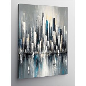 Kanvas Tablo Gelecek Şehir Manzarası 70x100 cm