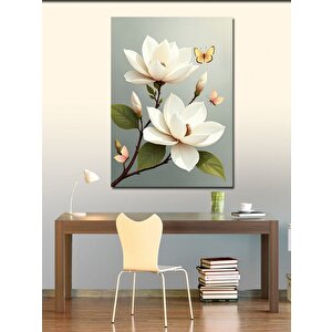 Kanvas Tablo Beyaz Çiçek 70x100 cm