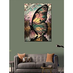 Kanvas Tablo Renkli Kelebek 70x100 cm