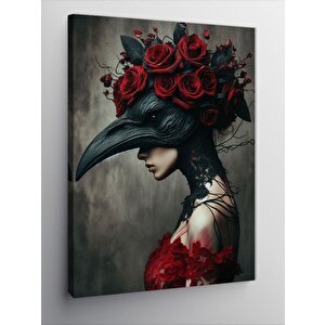 Kanvas Tablo Çiçek Taçlı Kadın 100x140 cm