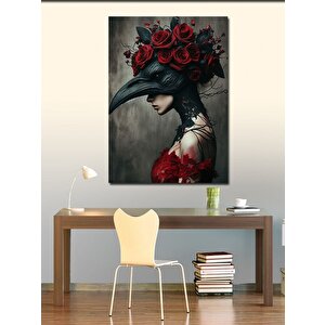Kanvas Tablo Çiçek Taçlı Kadın 100x140 cm