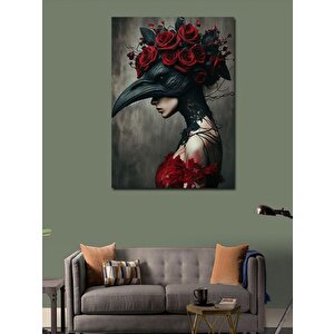 Kanvas Tablo Çiçek Taçlı Kadın 100x140 cm