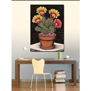 Kanvas Tablo Renkli Çiçekler 70x100 cm