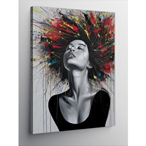 Kanvas Tablo Çiçek Taçlı Kadın 70x100 cm