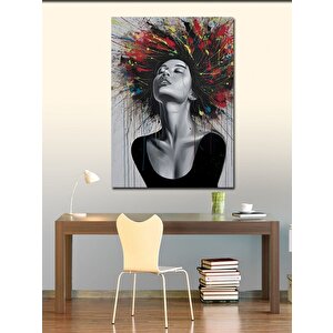 Kanvas Tablo Çiçek Taçlı Kadın 70x100 cm