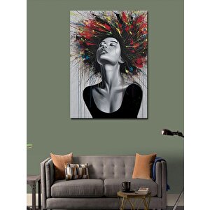 Kanvas Tablo Çiçek Taçlı Kadın 70x100 cm