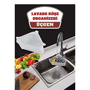 Transformacion Barazza Üçgen Lavabo Köşe Süzgeçli Organizer Beyaz 716632