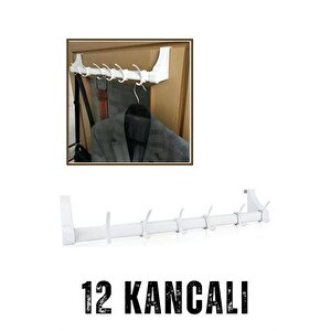 Modacar Kapı Arkası Askı 12 Kancalı Tüm Kapılara Uyumluluk