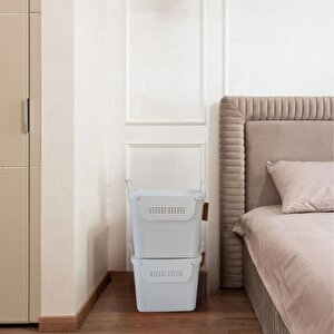 Geseus Motek  Mybox 2x30 Litre Kulplu Çok Amaçlı Organizer Saklama Kutusu-mt-35