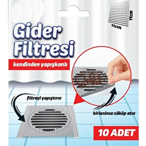Banyo,mutfak Gider Filtresi Gider Süzgeci 10 Adet