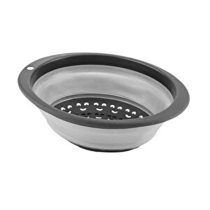 Katlanabilir Yuvarlak Süzgeç Gri L-00570-2