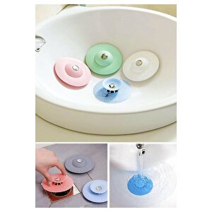 3 Adet Lavabo Tıpası Ve Süzgeç Silikon Lavabo Süzgeci Tıkanma Önleyici