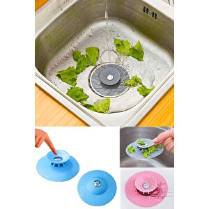 Kademeli Dokunmatik Lavabo Tıkacı Silikon Lavabo Gider Tıpası