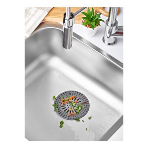 3 Adet Yuvarlak Silikon Lavabo Ve Küvet Süzgeci, Lavabo Tıkacı (antrasit-pembe-beyaz)