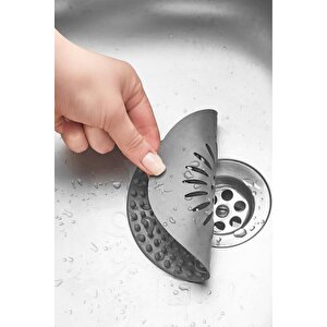 Süzgeçli Lavabo Banyo Küvet Tıkacı, Yuvarlak Evye Küvet Banyo Gider Kapağı Füme Renk