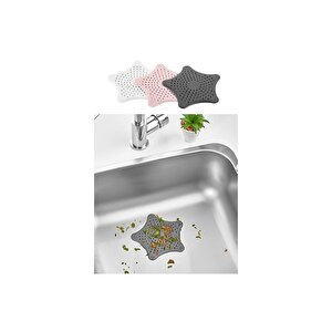 Vantuzlu Silikon Kaymaz Yıldız Lavabo Ve Küvet Süzgeci Yıldız Süzgeç Pembe Renk