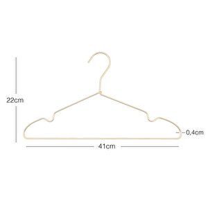 Ocean Home Textile 12'li Altın Renk Metal Giysi Askısı 22 X 41 X 0.4 Cm