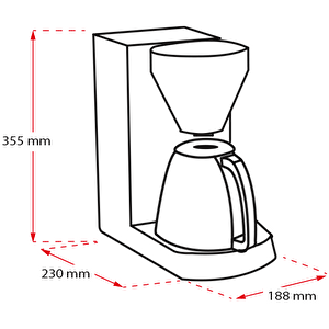 Melitta Enjoy Top Therm Termoslu Filtre Kahve Makinesi Siyah