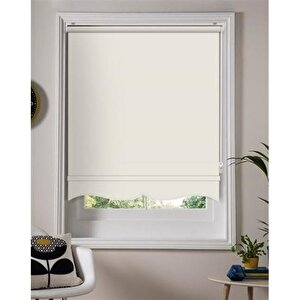 Krem Mat Etek Dilimli Stor Perde 190x250 cm