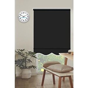 Siyah Mat Etek Dilimli Stor Perde 140x200