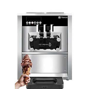 Pro Silver Soft Dondurma Makinesi Set Üstü (üç Kollu)