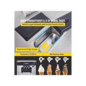 Vosco Pro Silver Soft Dondurma Makinesi (üç Kollu)