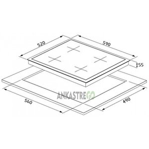 Silverline Bo6502w02 - Cs5335w01 Beyaz Cam 2'li Ankastre Set