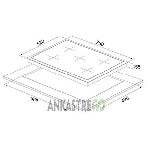 Silverline Bo6503w01 - Cs5365w01 Beyaz Cam Ankastre Set