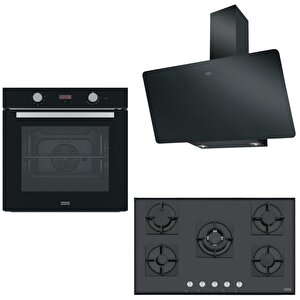 Siyah Ankastre Set (fpj 915 V Bk A-fhns 905 4g Tc B-fsl 86 H Bk)k C-