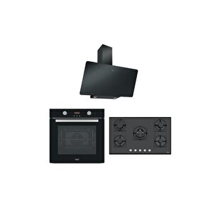 Ankastre Set (fpj 915 Bk A Davlumbaz - Fhns 905 Bk Ocak - Fsl 86 Bk Fırın)