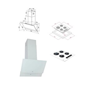 - Chef 6 Premium Ankastre Beyaz Set ( Atv 60 Beyaz - Gbe 64002 Kbc Wh - Hak627 Wh )