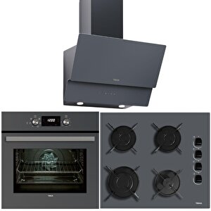 Ankastre Set Gri ( Hak 625 St-atv 60 Pro St -gbe 64002 Kbc St )