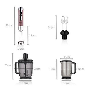 Korkmaz A447-09 Mia Mega Blender Set Rosagold/krom