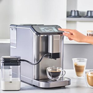Homend Coffeebreak 5008h Çelik Kahve Öğütücülü, Süt Köpürtücülü, Dokunmatik Ekranlı Full Otomatik Espresso Makinesi