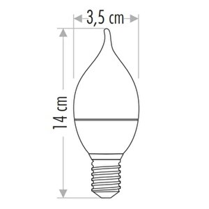 7w Led Kıvrık Buji Ampul Günışığı E14 Cat Ct-4080g