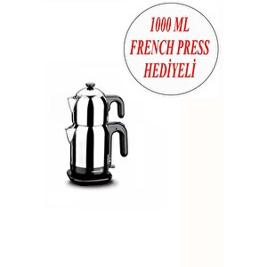 Demtez Çay Makinesi Ve Cam French Press Demlik