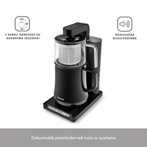Smart Royaltea Plus 2 In 1 Otomatik Çay Ve Türk Kahve Makinesi Wifi Mat Siyah