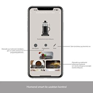 Homend Smart Royaltea Plus 2 In 1 Otomatik Çay Ve Türk Kahve Makinesi Wifi Mat Siyah