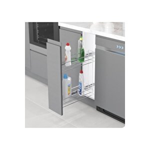 Yandan Tls.raylı Deterjanlık - 16 Cm Krom