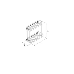 Ahşap Tablalı Yandan Tls.raylı Deterjanlık - 16 Cm (fr.)-antrasit