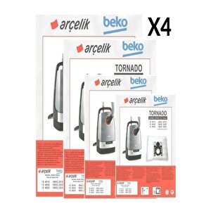 Eti̇caretarena 4 Paket 20 Adet Beko Bks 2910 Süpürge Modeli Toz Torbası Tornado
