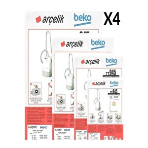 Eti̇caretarena 4 Paket 20 Adet Beko Bks 9535 Süpürge Modeli Toz Torbası Tt945