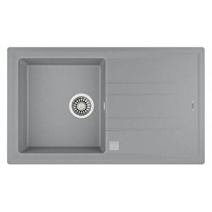 Stone 50 B-tg 1 Gözlü Metali̇k Grey Tezgah Üstü Evi̇ye