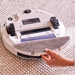 Homend Alex Laser Power + 1287h Beyaz Toz Hazneli Moblu Robot Süpürge