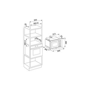 Smart Linear Fsl 20 Mw Bk 20 Lt Siyah Mikrodalga Fırın