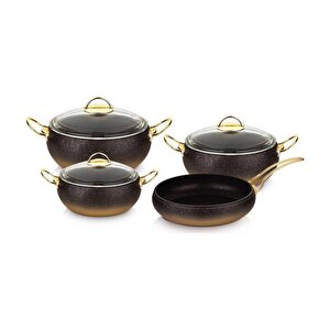Topchef 7 Parça Granit Küre Tencere Seti Gold