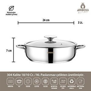 White 13 Parça Cool Çelik Tencere - Servis Seti